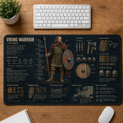 Viking Warrior Viking History and Culture Guide Desk Mat | 5To9Vibe