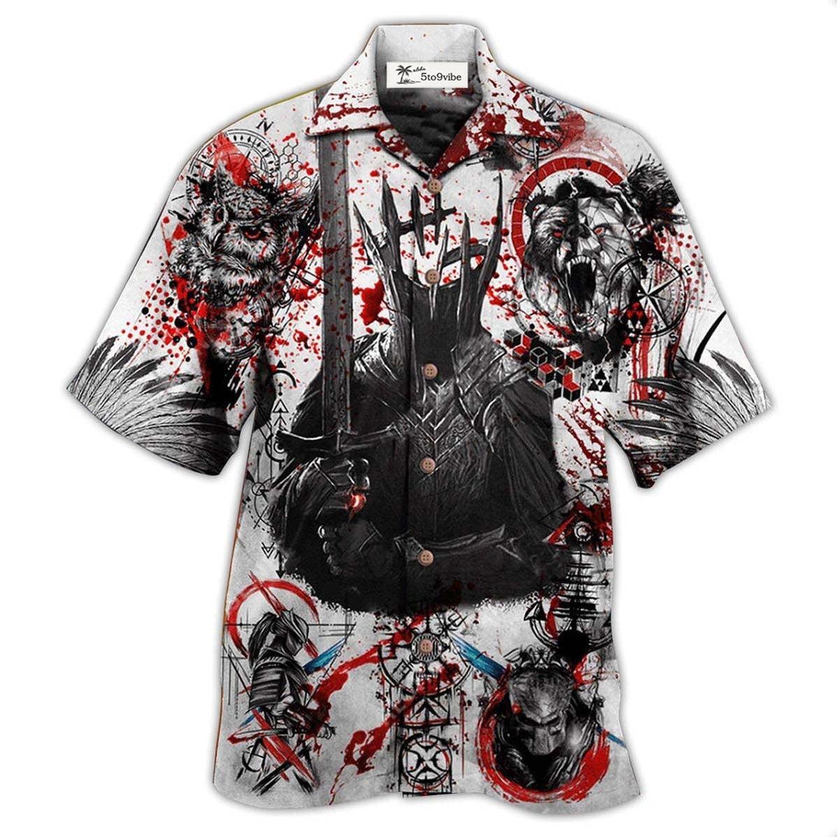 Hawaiian Shirt / Adults / S Viking Dare To Fight With Knight - Hawaiian Shirt 