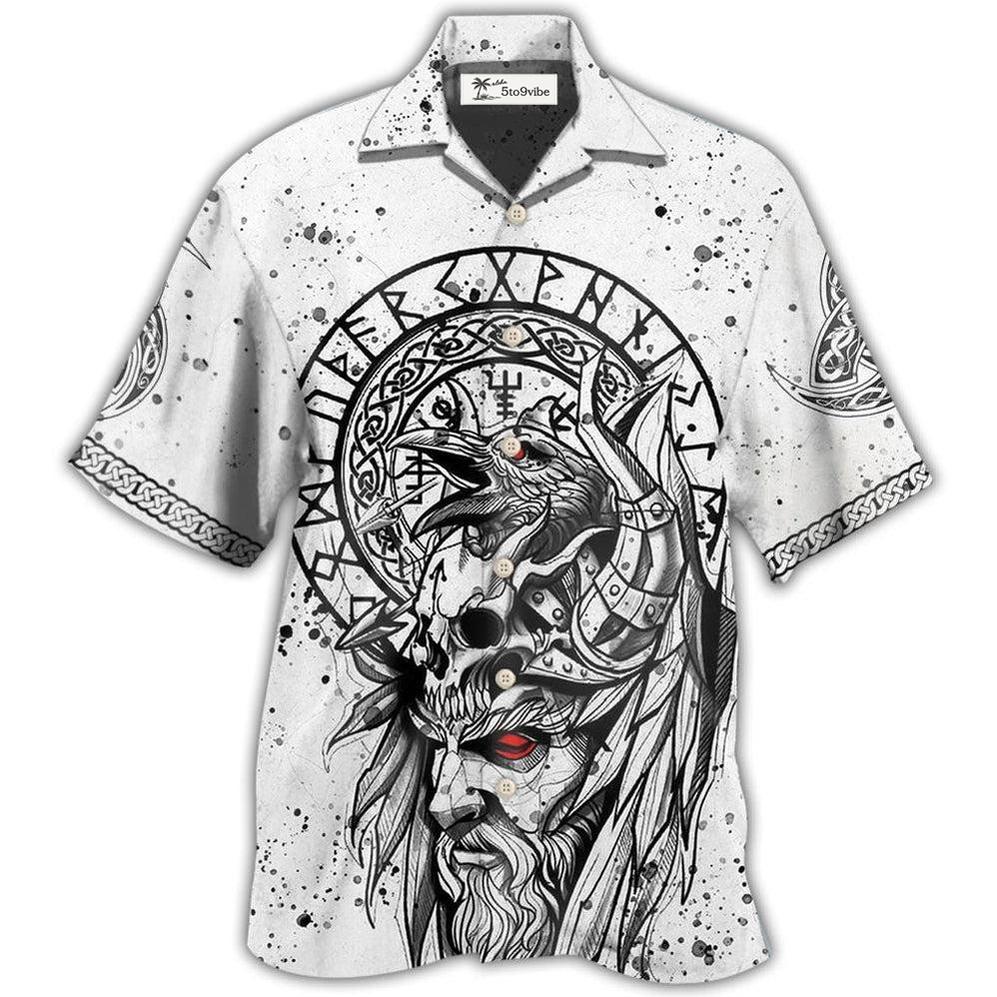 Hawaiian Shirt / Adults / S Viking Victory Black And White Style - Hawaiian Shirt 