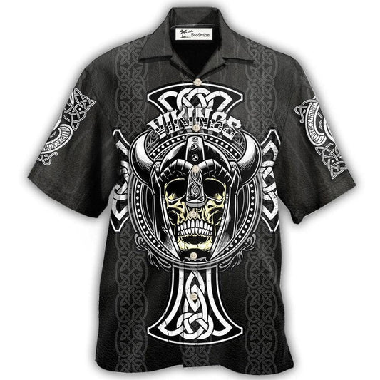 Hawaiian Shirt / Adults / S Viking Cool Pattern Black Style - Hawaiian Shirt 