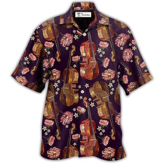 Hawaiian Shirt / Adults / S Violin Music Floral Classic - Hawaiian Shirt 