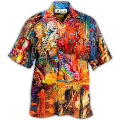 Hawaiian Shirt / Adults / S Violin Music Is My Soul Mix Color - Hawaiian Shirt 