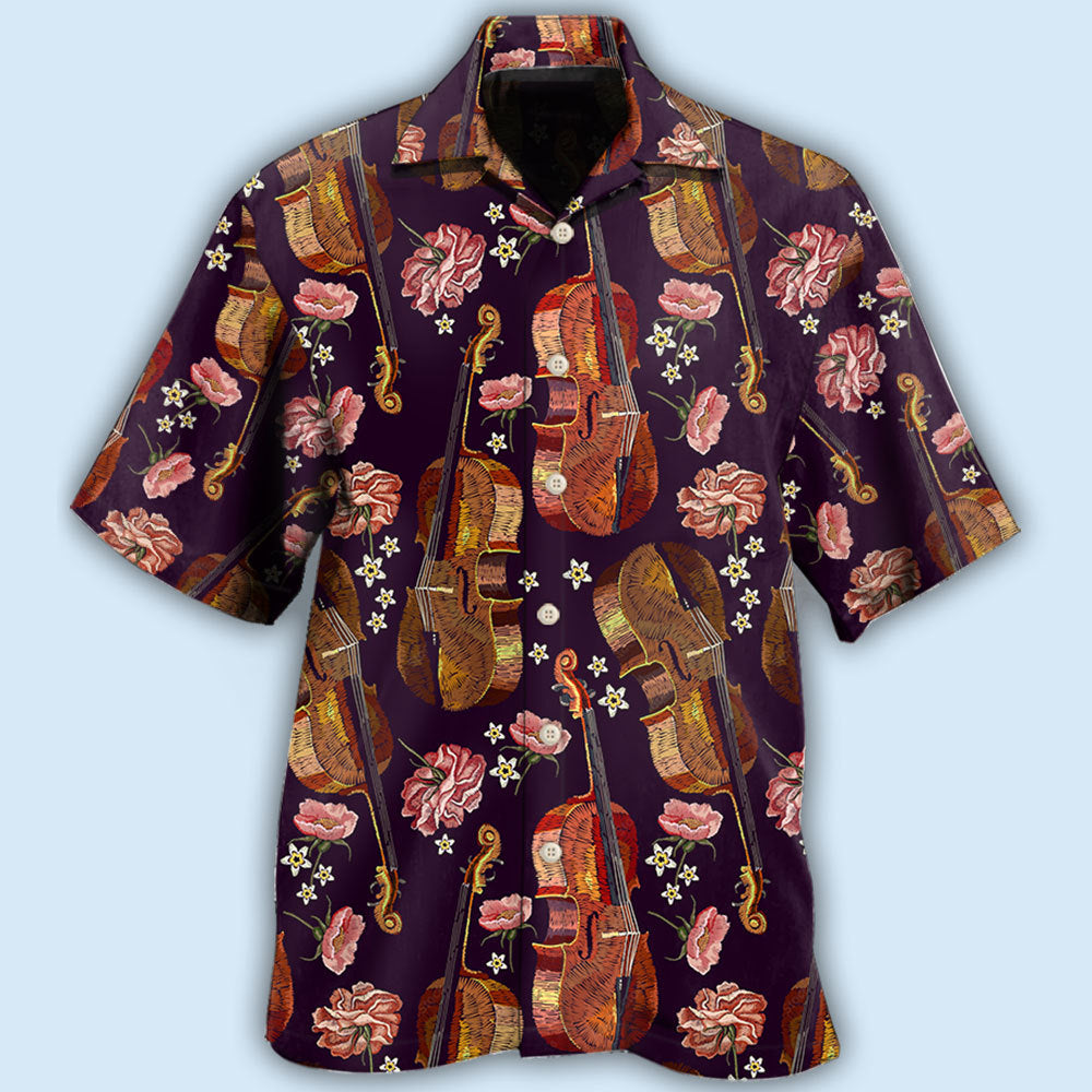 Violin Music Floral Classic - Hawaiian Shirt 