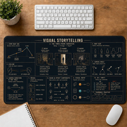 Visual Storytelling Creative Reference Guide Desk Mat | 5To9Vibe