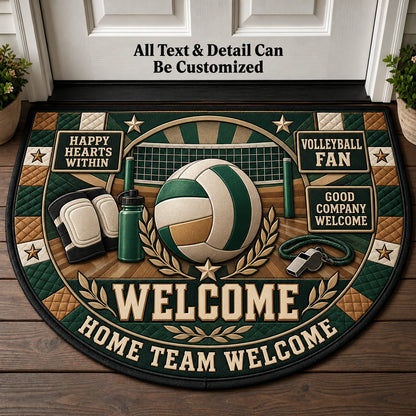 Volleyball Fan Personalized Half Round Mat | 5To9Vibe