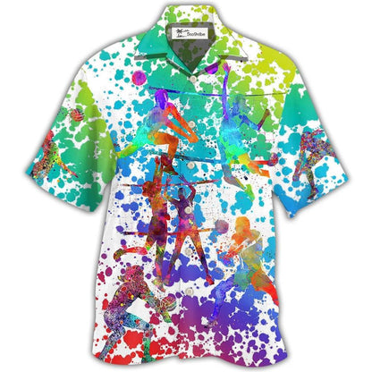 Hawaiian Shirt / Adults / S Volleyball Colorful Painting - Hawaiian Shirt 