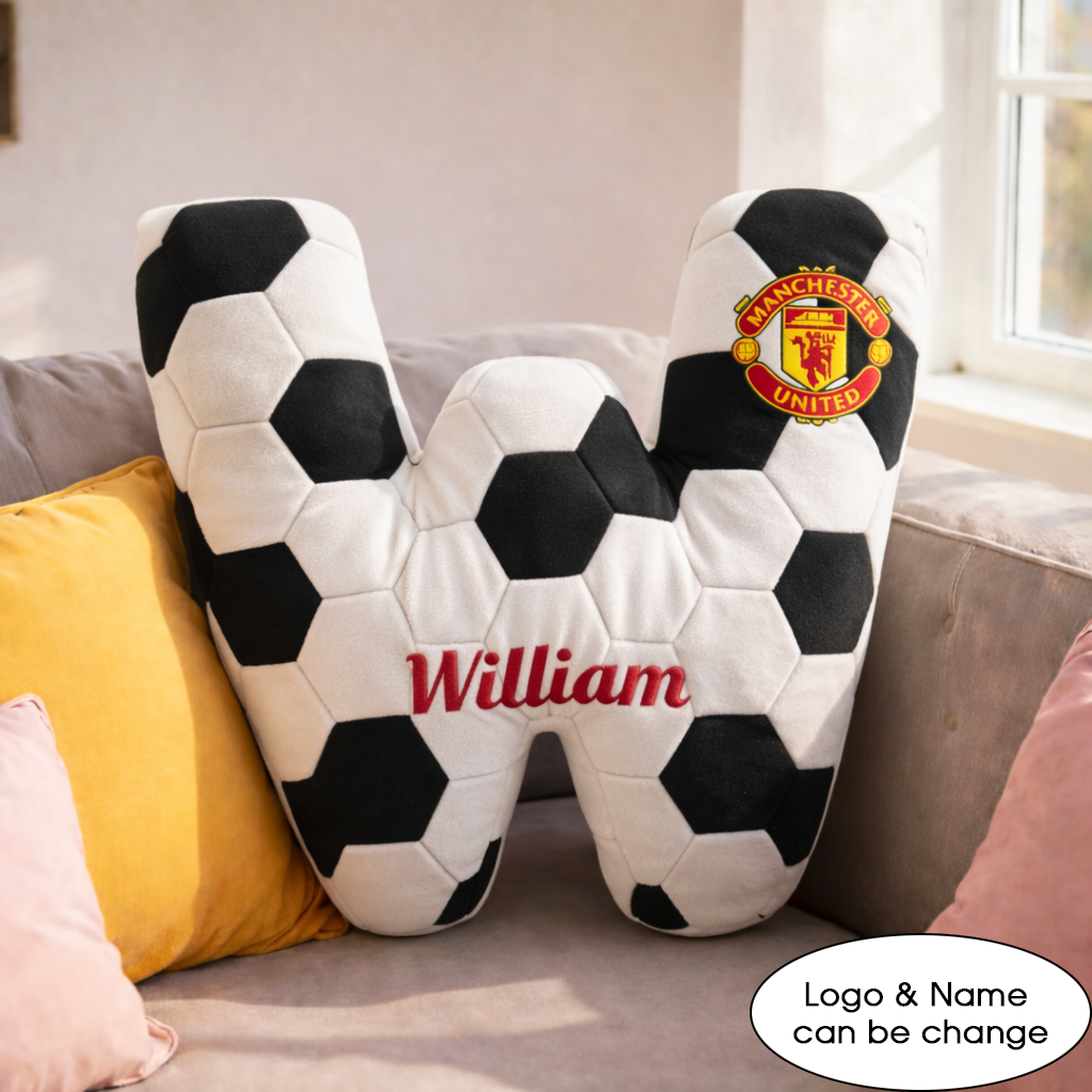 Football UK Pillow Custom Name and Logo All Teams Irregular-Shaped Pillow Custom