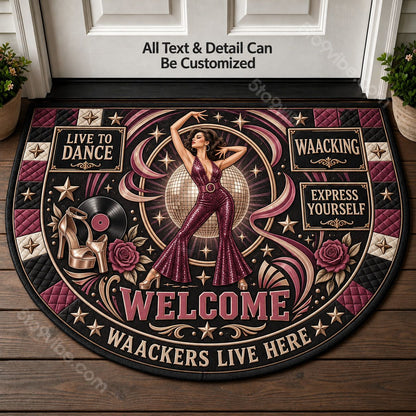 Waacking Personalized Half Round Mat | 5To9Vibe