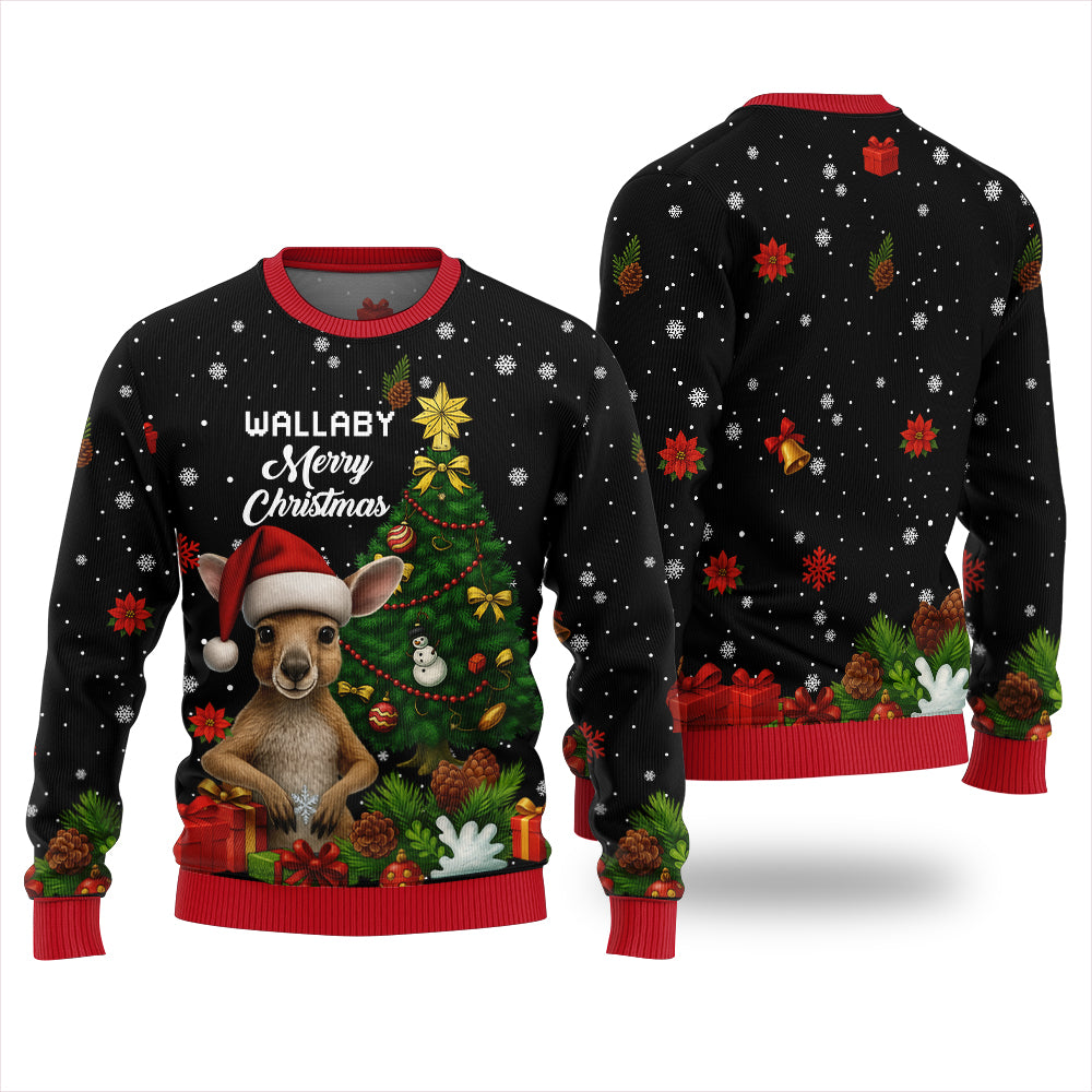 Wallaby Merry Christmas Ugly Holiday Sweater