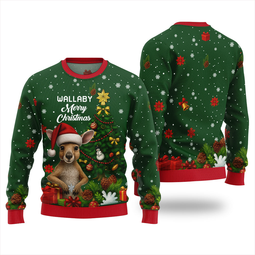 Wallaby Merry Christmas Ugly Holiday Sweater