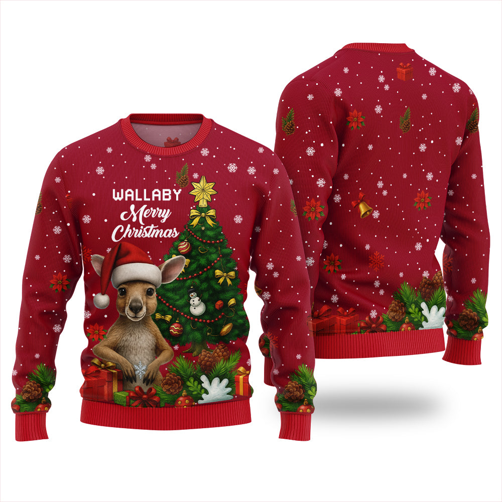 Wallaby Merry Christmas Ugly Holiday Sweater