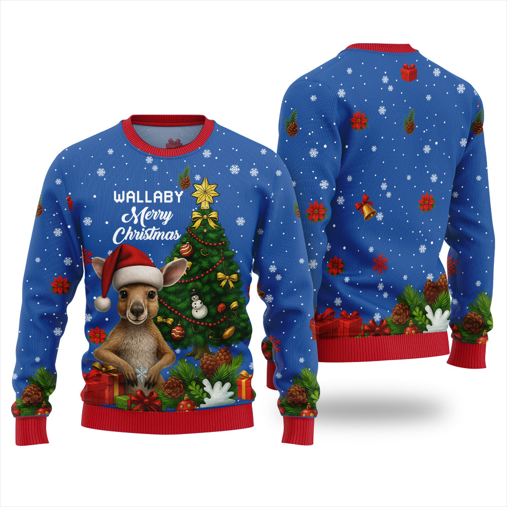 Wallaby Merry Christmas Ugly Holiday Sweater