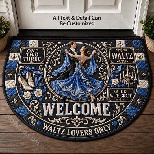 Waltz Personalized Half Round Mat | 5To9Vibe