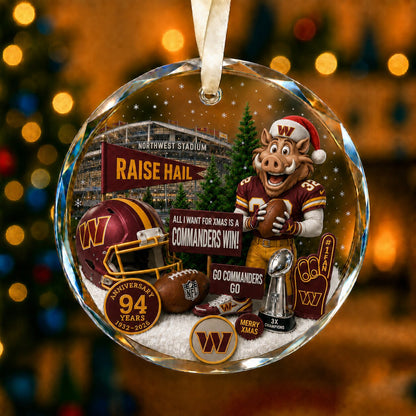 All Football Teams Christmas Glass Ornament With Gift Box Trending - 5to9vibe