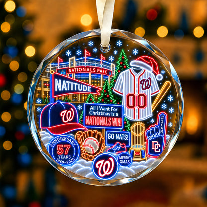 Adorno de vidrio de béisbol, 3 unidades con caja de regalo, equipo de béisbol de Navidad - Adorno de vidrio