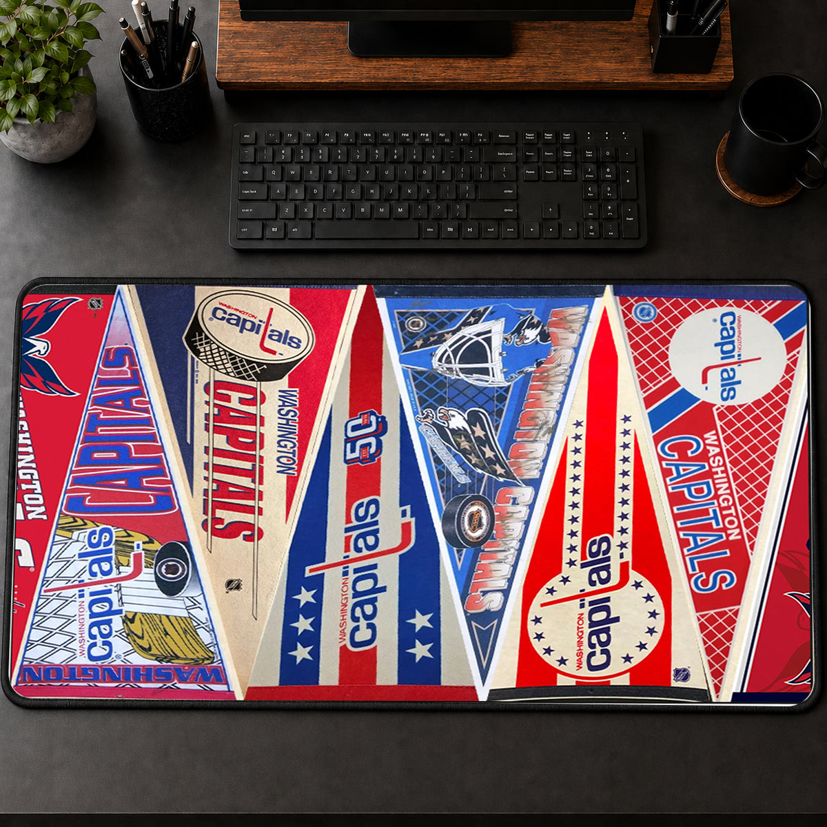 All Hockey Teams Vintage Pennant Anniversary For Fans Desk Mat Mouse Pad Trending - 5to9vibe