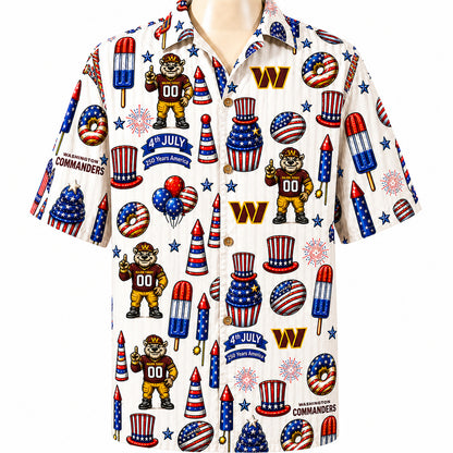All Football Teams 4th July 250 Years Anniversary America Premium Unisex Hawaiian Shirt For Men and Women