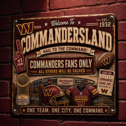 All Football Fans Teams Rustic Only Vintage Metal Sign - 5to9vibe
