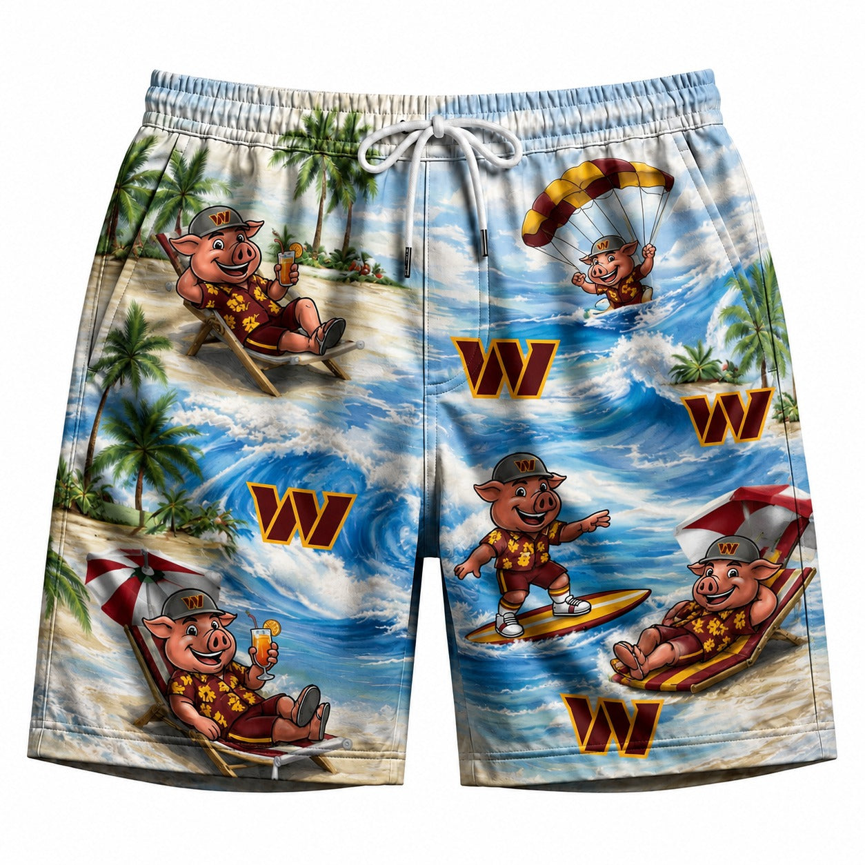 All Football Teams Mascot Beach Viber Unisex Hawaiian Shirt For Men & Women