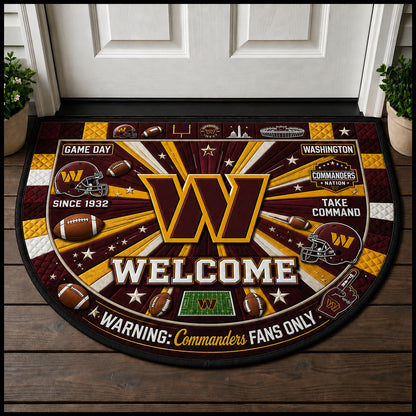 Football All Teams Custom Premium Welcome Mat – Personalized Doormat