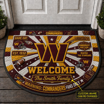 Official-Inspired Football Fan Custom Premium Welcome Mat – Personalized Doormat