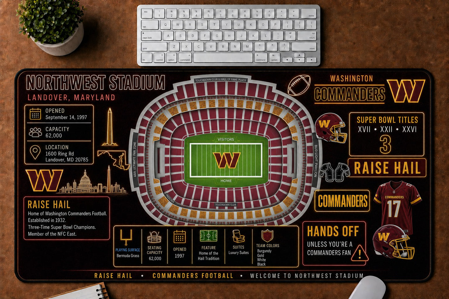 All Football Stadium Infographic Desk Mat Mouse Pad Plus Size Trending - 5to9vibe