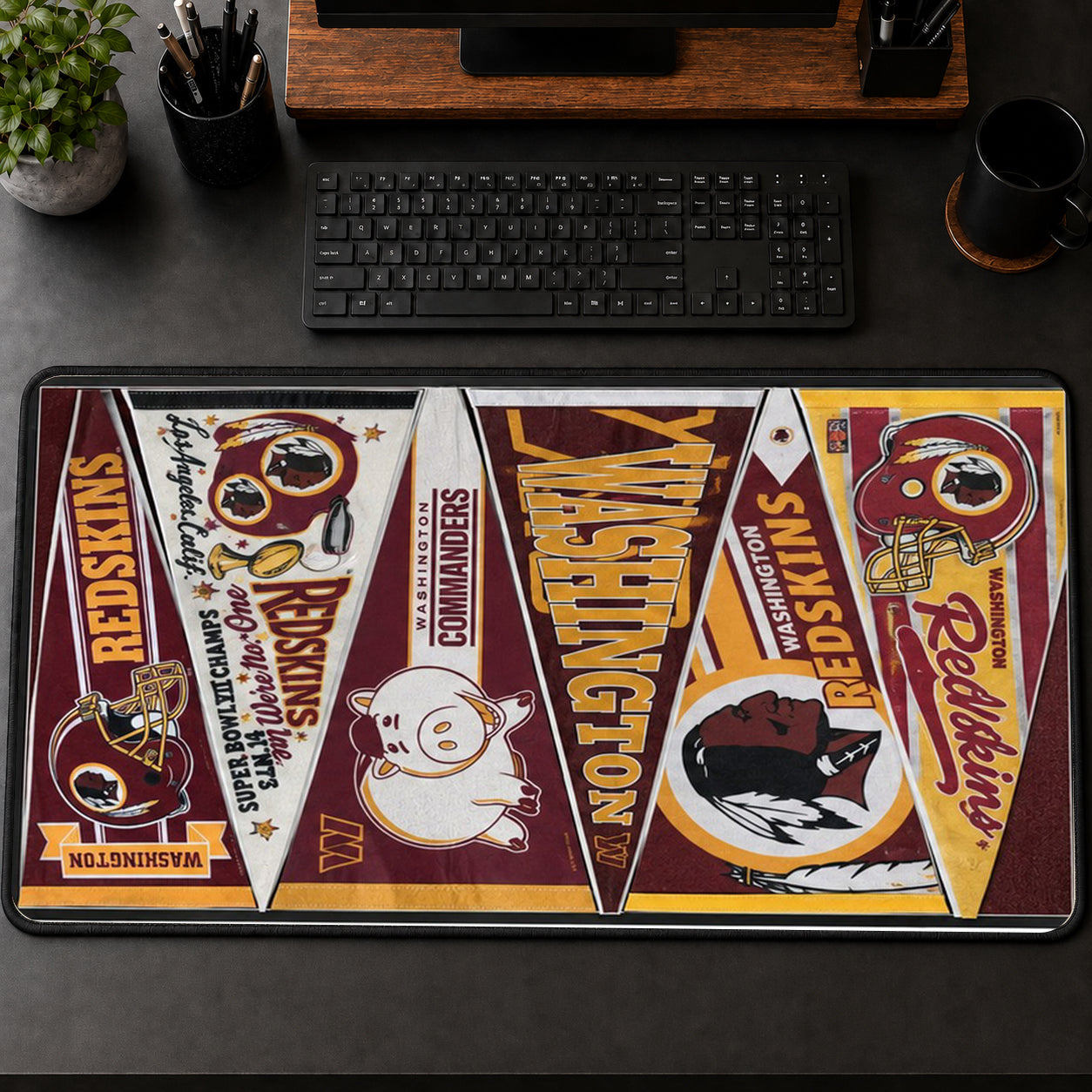 All Football Teams Vintage Anniversary For Fans Desk Mat Mouse Pad Trending - 5to9vibe