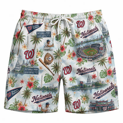 CC Baseball Teams Scenic Pattern Button-Up Unisex Hawaiian Shirt For Men and Women