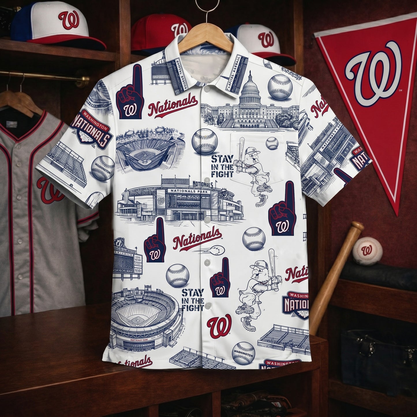 LAD Baseball Stadium SGA Blue Vibe Unisex Hawaiian Shirt