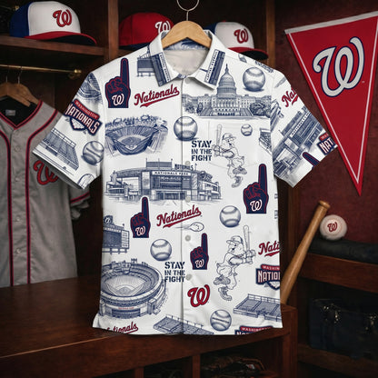 LAD Baseball Stadium SGA Blue Vibe Unisex Hawaiian Shirt