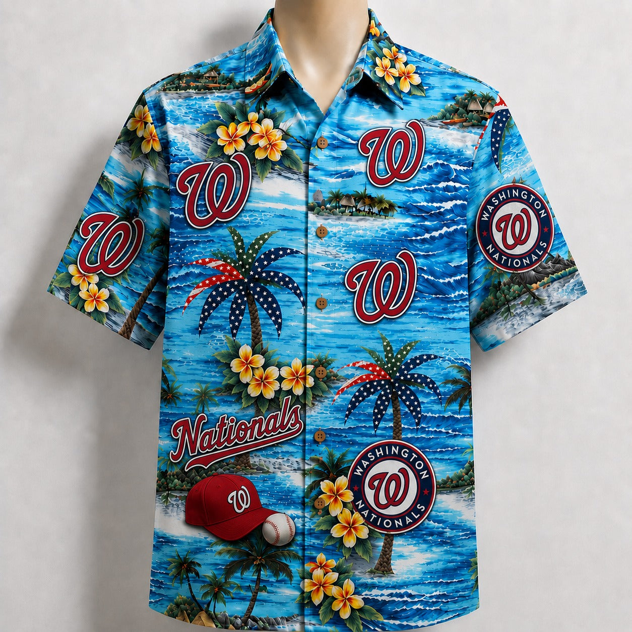 All Baseball Teams Coastal Paradise Button-Up Unisex Hawaiian Shirt For Men and Women