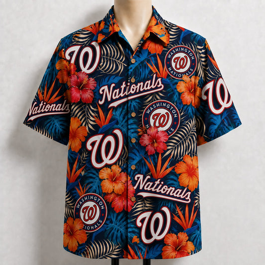 All Baseball Teams Tropical Hibiscus Summer Vibe Button-Up Unisex Hawaiian Shirt For Men and Women