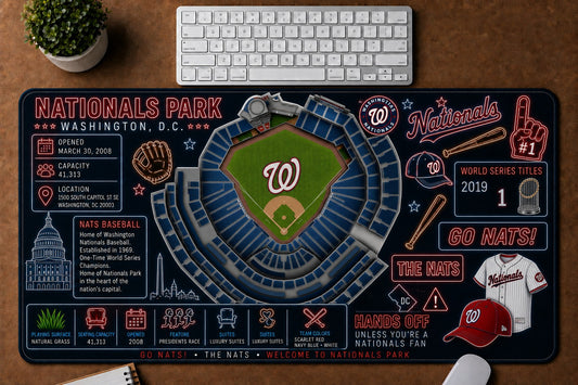 All Baseball Stadiums Infographic Desk Mat Mouse Pad Plus Size Trending - 5to9vibe