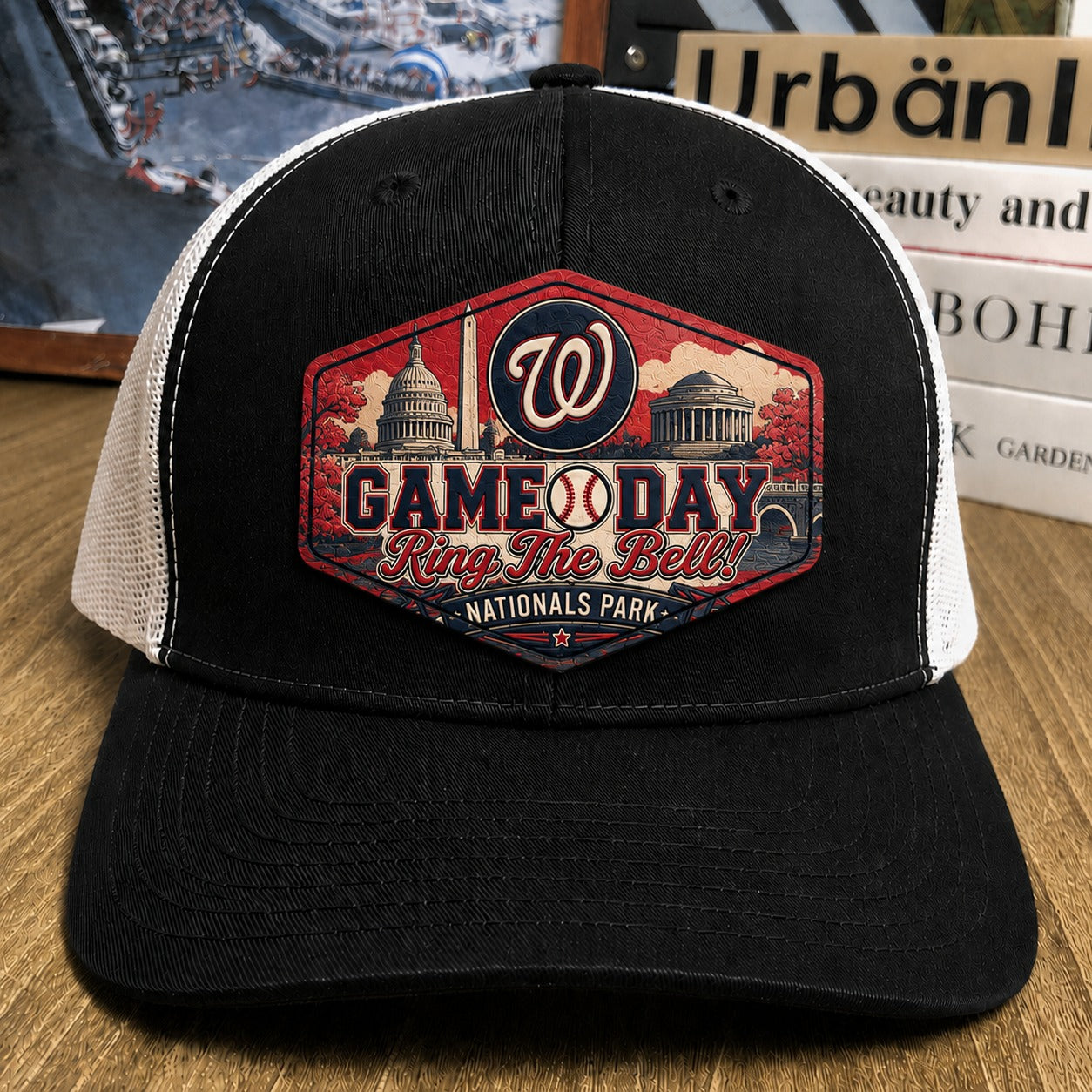 All Teams Baseball Game Day Leather Patch Premium Mesh Snap Back Cap | Trucker Cap