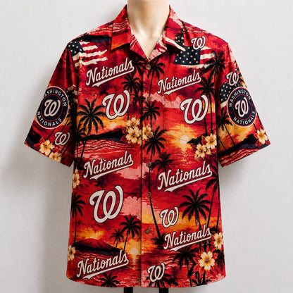 All Baseball Teams Sunset Paradise Button-Up Unisex Hawaiian Shirt For Men and Women