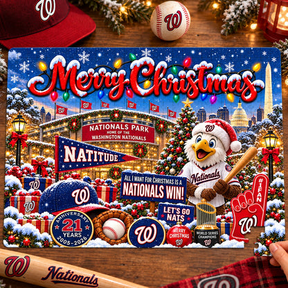 All Baseball Teams Baseball Stadium Personalized  Christmas Jigsaw Puzzle – Choose Your Team, 500 Pieces