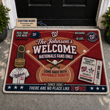 Alfombra personalizada de bienvenida premium de equipo de la MLB – Felpudo de béisbol personalizado