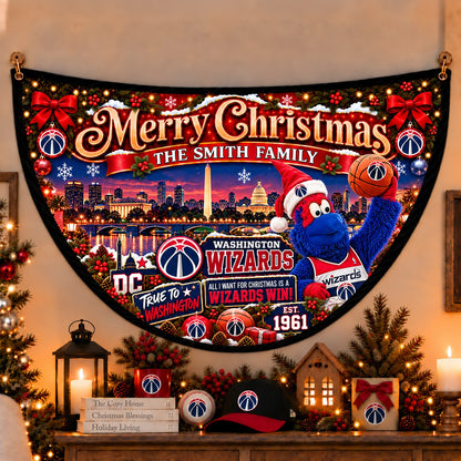 All Basketball Teams Personalized Christmas Night Bunting Flag - 5to9vibe