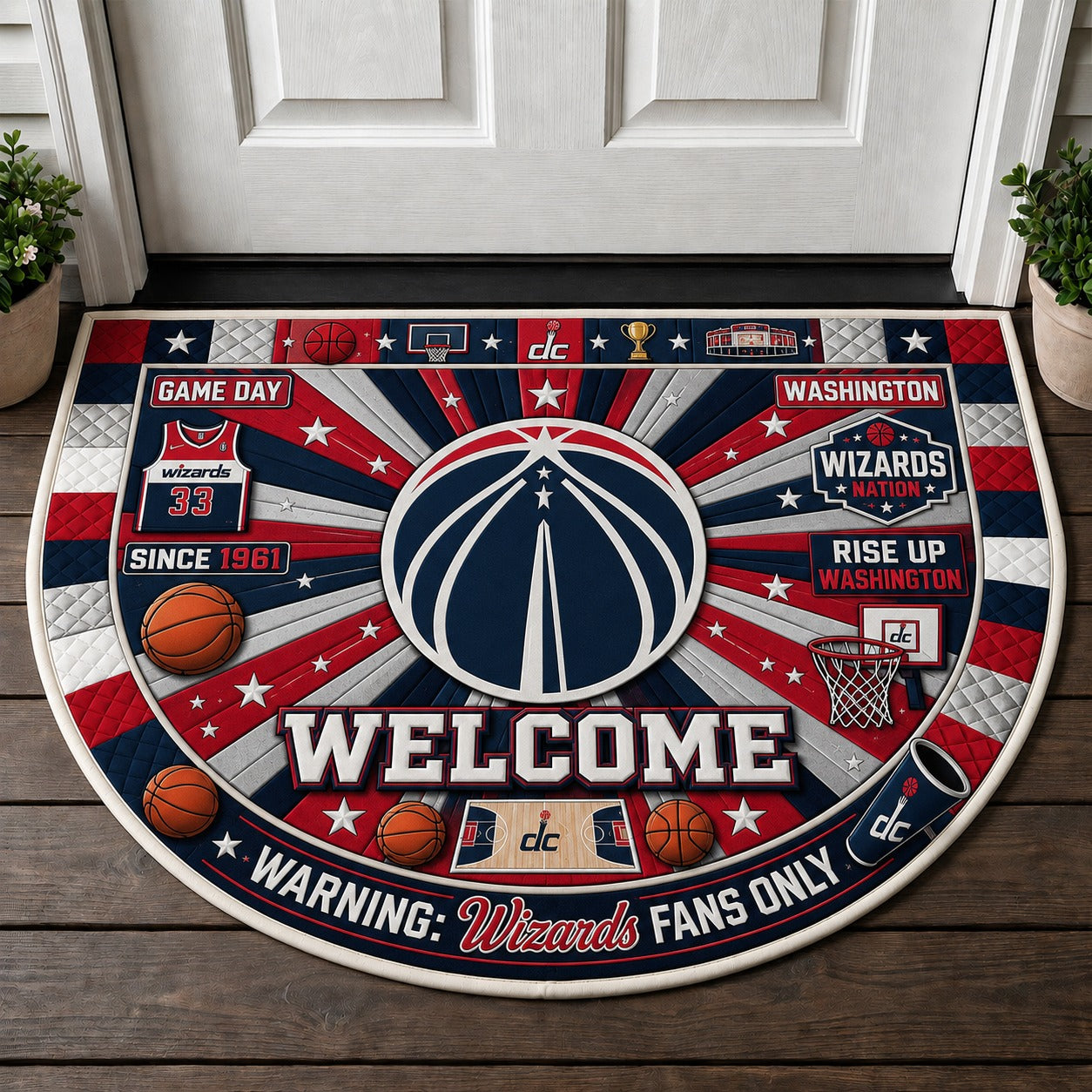 Basketball All Teams Custom Premium Welcome Mat – Personalized Baseball Doormat