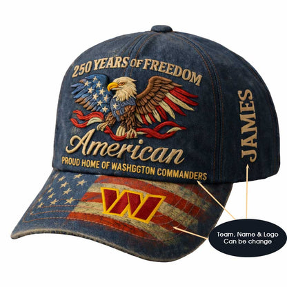 250th Anniversary USA Hat Vintage Eagle 250 Year American Anniversary Patriotic Unisex Baseball Cap