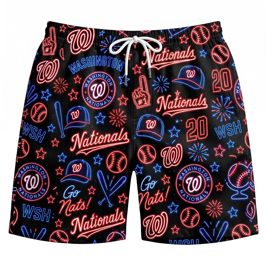 All Baseball Teams Neon Pattern Vibe Summer Party Button-Up Unisex Hawaiian Shirt For Men and Women