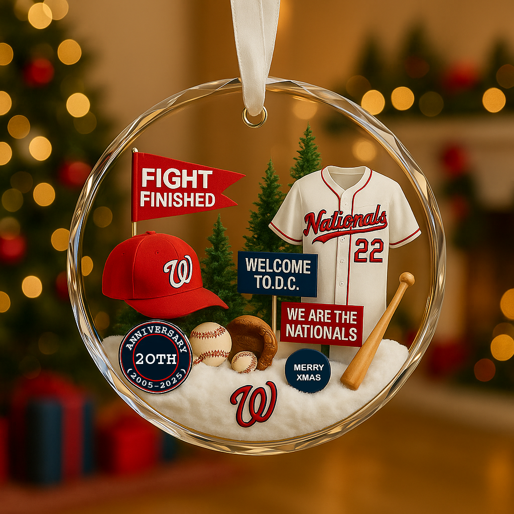 Baseball Glass Ornament 3 With Gift Box Christmas Baseball Team - Glass Ornament-Glass Ornament-5TO9VIBE