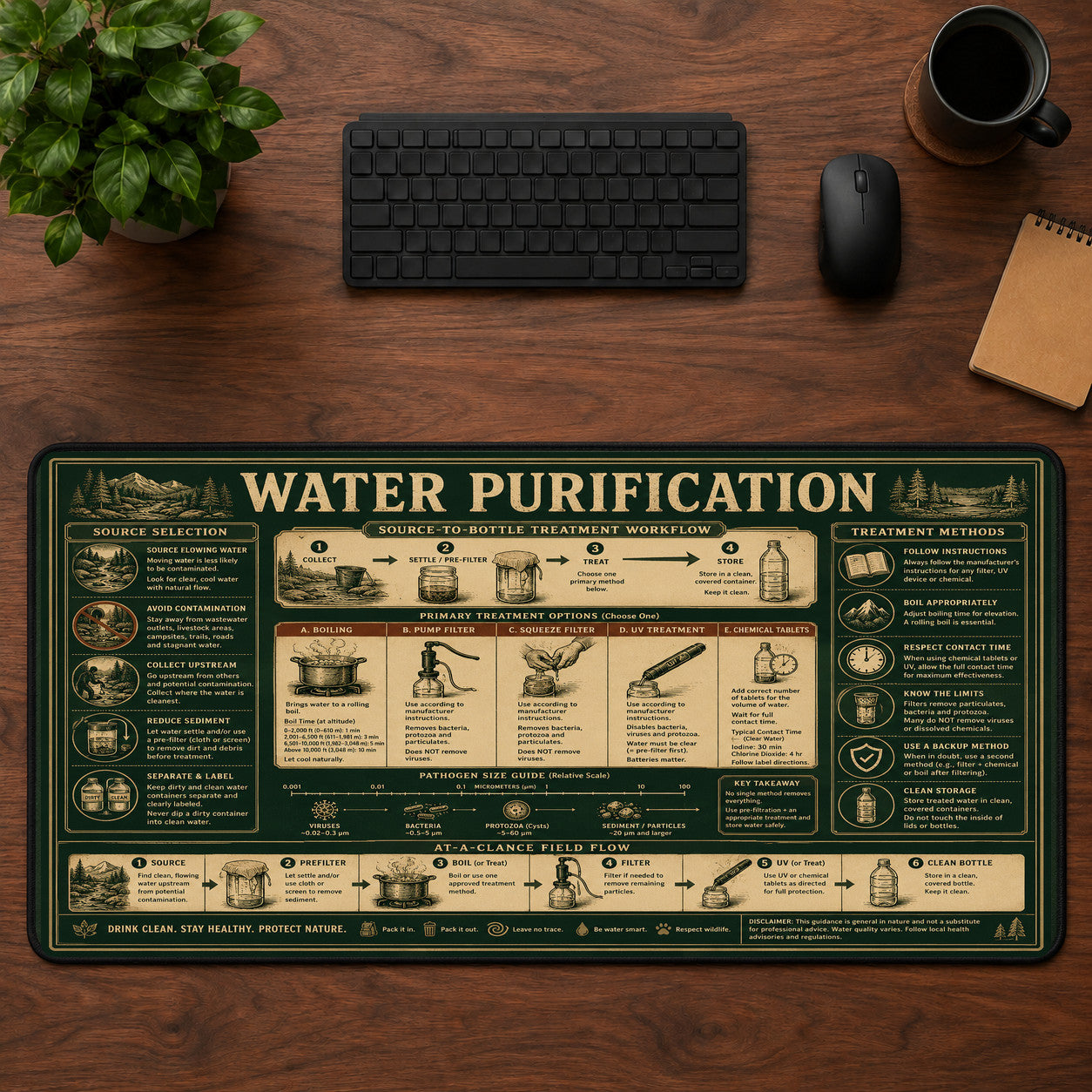 Water Purification Desk Mat Mouse Pad | 5To9Vibe