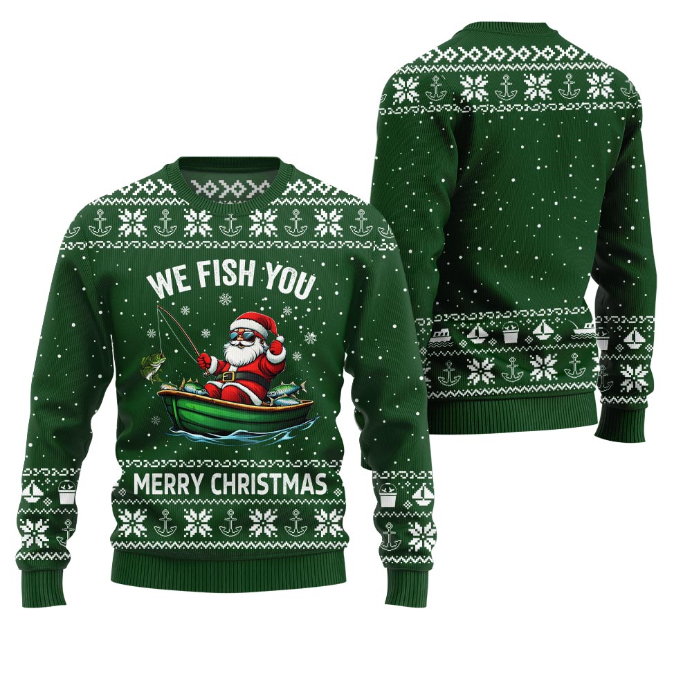 We Fish You Merry Christmas Ugly Sweater