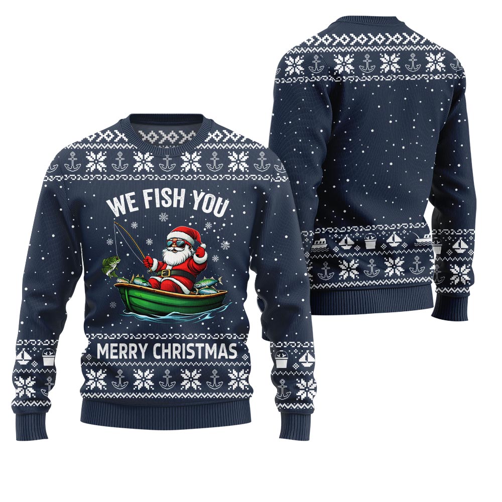 We Fish You Merry Christmas Ugly Sweater