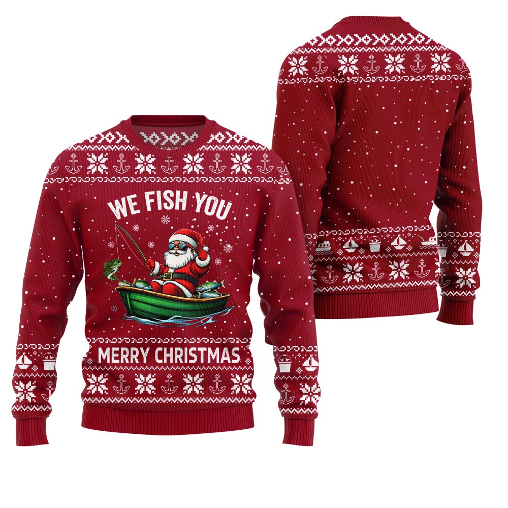 We Fish You Merry Christmas Ugly Sweater