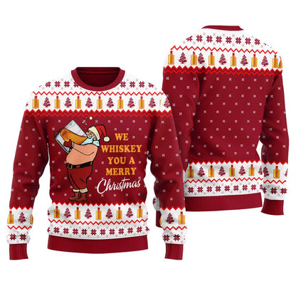 We Whiskey You A Merry Christmas Ugly Sweater For Adult
