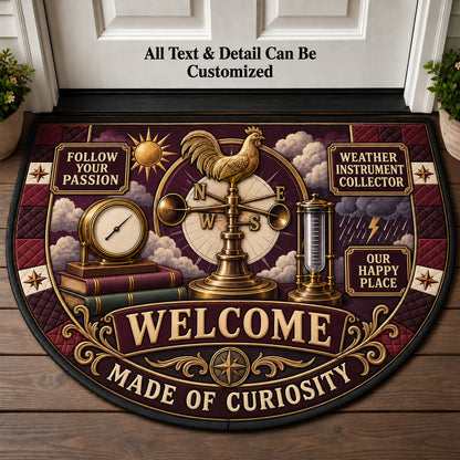 Weather Instrument Collector Personalized Half Round Mat | 5To9Vibe