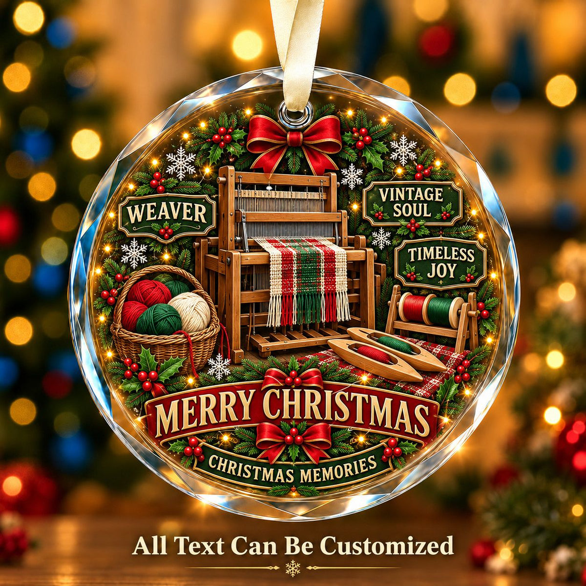 Weaver Personalized Glass Ornament | 5To9Vibe