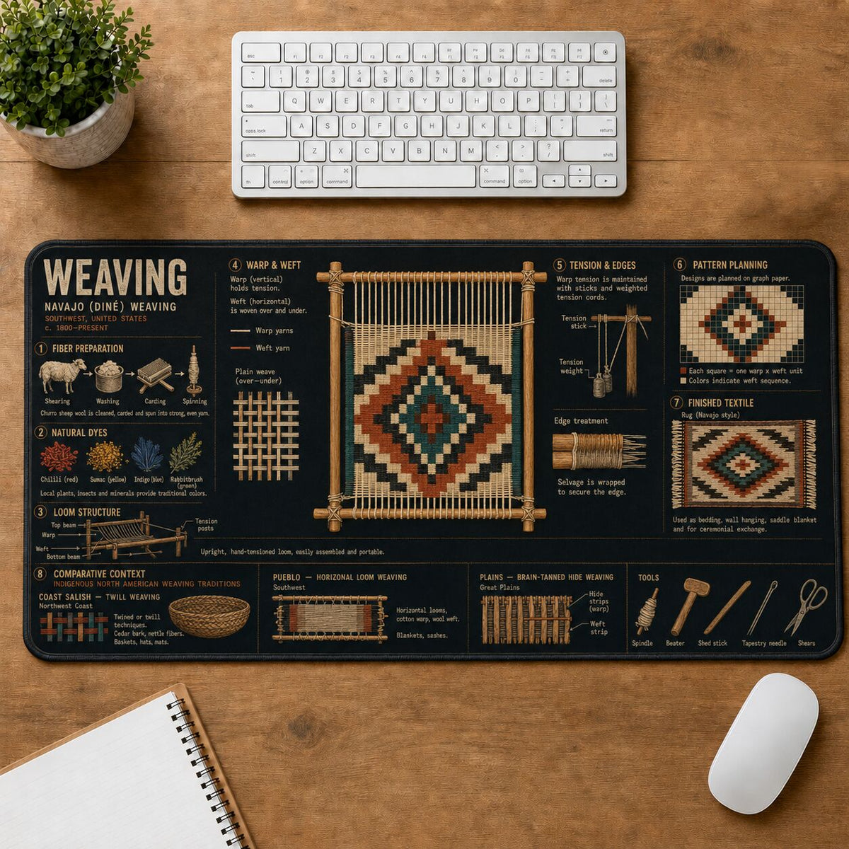 Weaving Cultural Heritage Visual Guide Desk Mat | 5To9Vibe